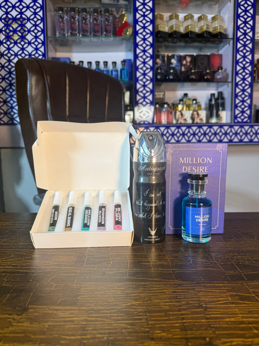 Testerbox + Million desire + Bodyspray