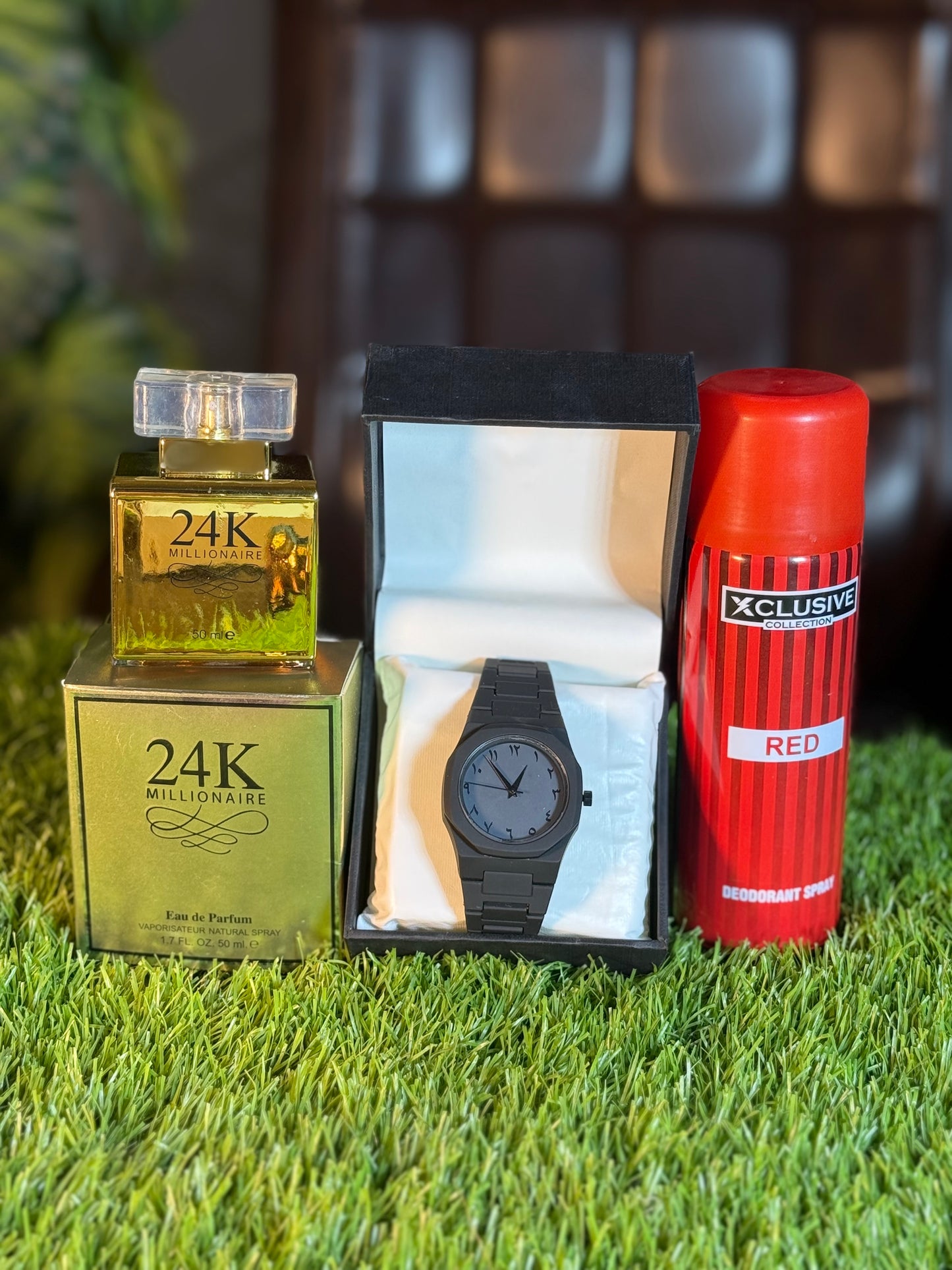 Black Aura Watch + 24k perfumes + Bodyspray