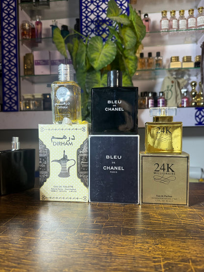 Dirham + 24k + Blue De Chanel