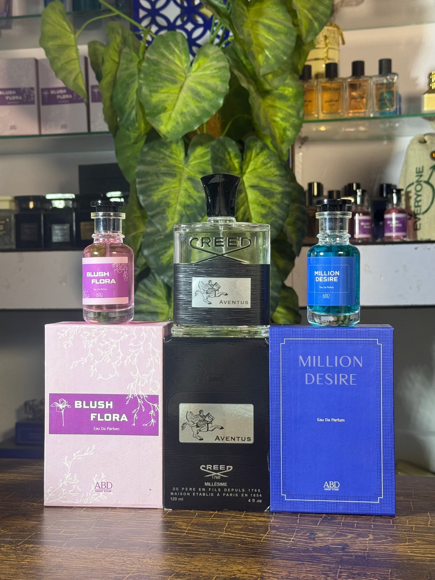 Creed Aventus + Blush Flora + Million Desire