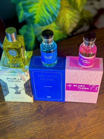 Blush flora + Million Desire + Dirham