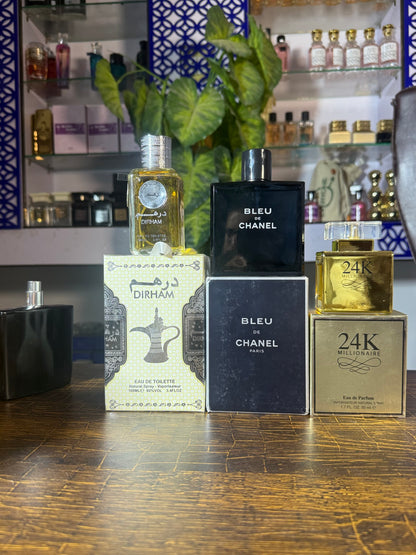 Dirham + 24k + Blue De Chanel