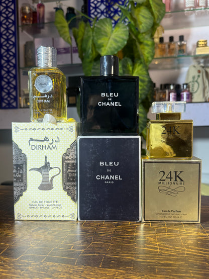 Dirham + 24k + Blue De Chanel